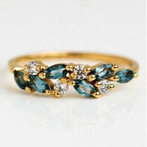 New 18k gold plated diamond ring